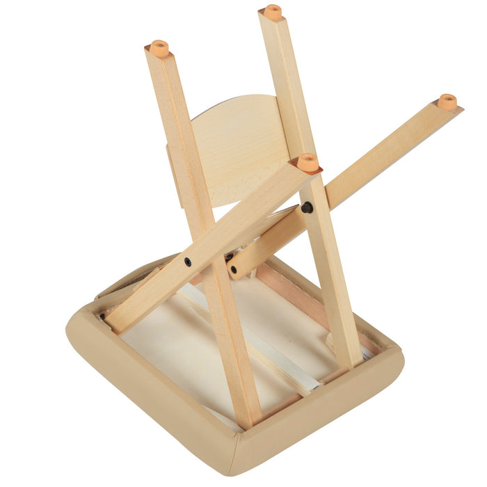Premium Small Wooden Folding Stool Portable Massage Stool