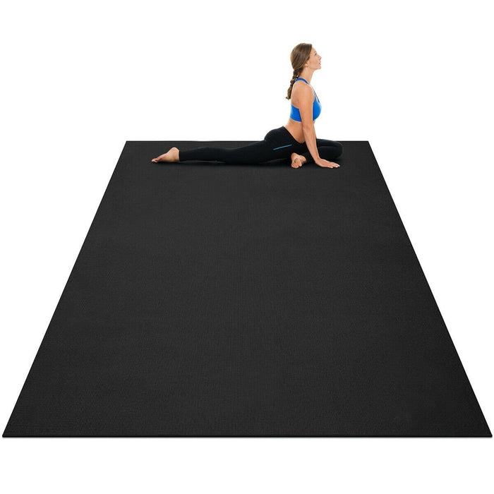 Premium Thick Stretch Yoga Exercise Workout Mat 7' x 5' x 8 mm