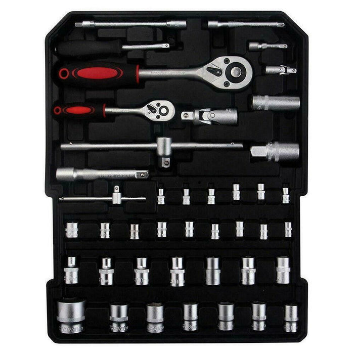 Premium Tool Set Kit Wrenches Socket w/ Trolley Case