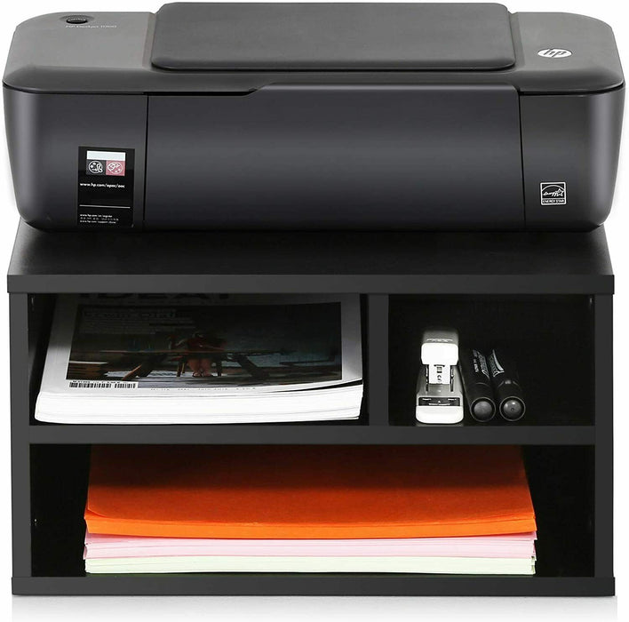 Premium Under Desk Printer Wood Storage Stand
