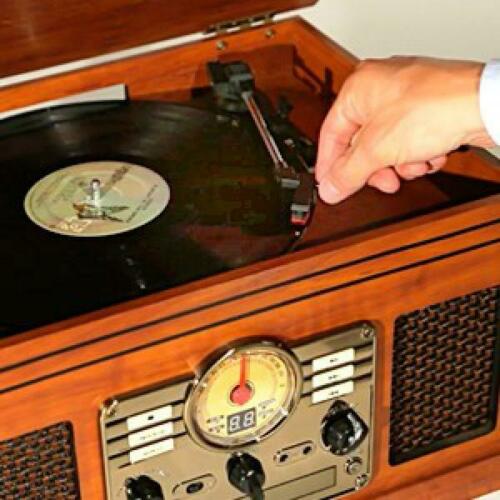 Premium Vinyl Record Player 3-Speed Turntable Bluetooth Retro