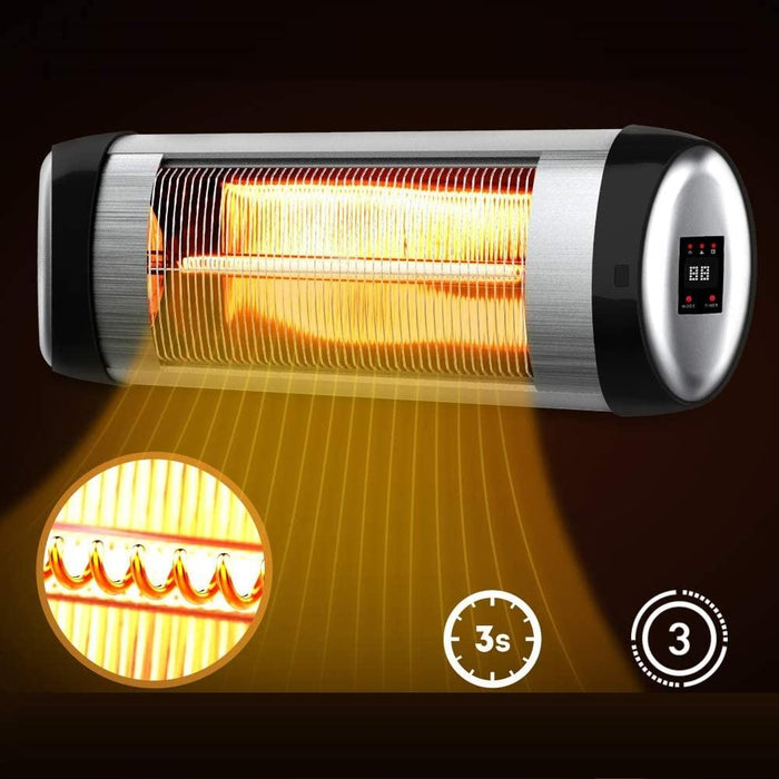 Premium Wall Mount Electric Infrared Patio Heater LED