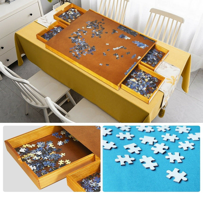 Premium Wooden Jigsaw Puzzle Table with 4 Drawers 1500pc