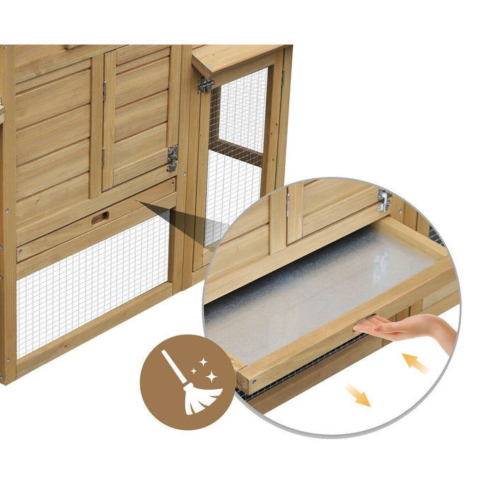 Premium Wooden Outdoor Chicken Coop Hen House with Nesting Box