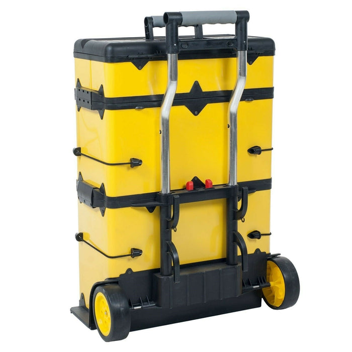 Premium Yellow High Metal Rolling Trolley Tool Box 33in