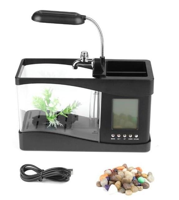 Small LED Fish Aquarium Water Tank