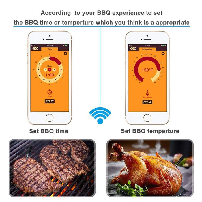 Wireless Digital Bluetooth Meat BBQ Thermometer