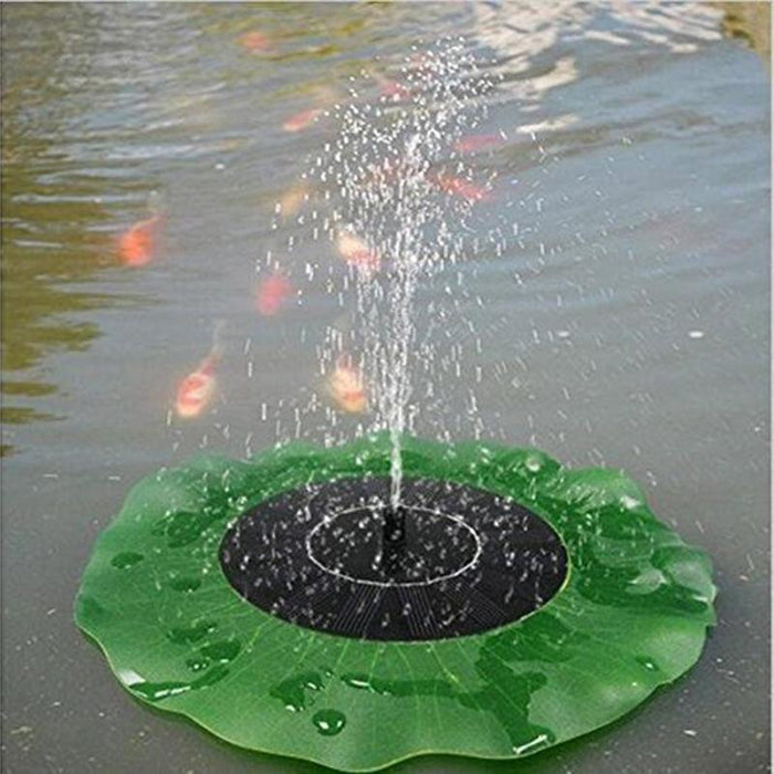 Solar Powered Leaf Shaped Garden Bird Bath Water Fountain Pump