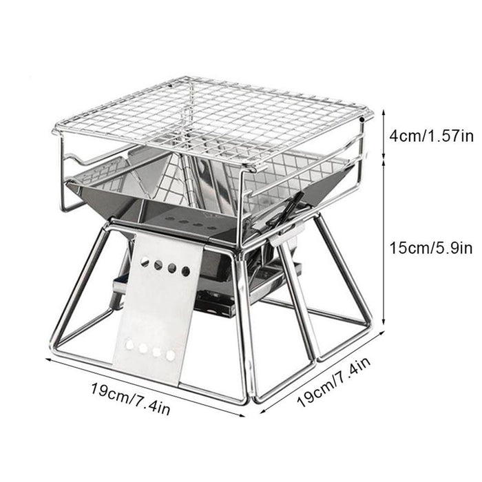 Stainless Steel Small Portable Camper Charcoal Grill