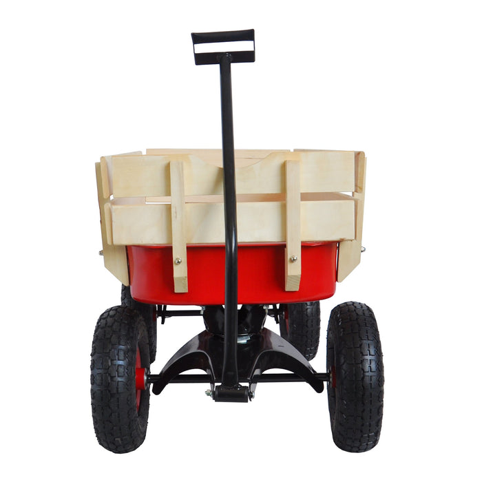 Heavy Duty Outdoor Foldable Kids Red Wagon