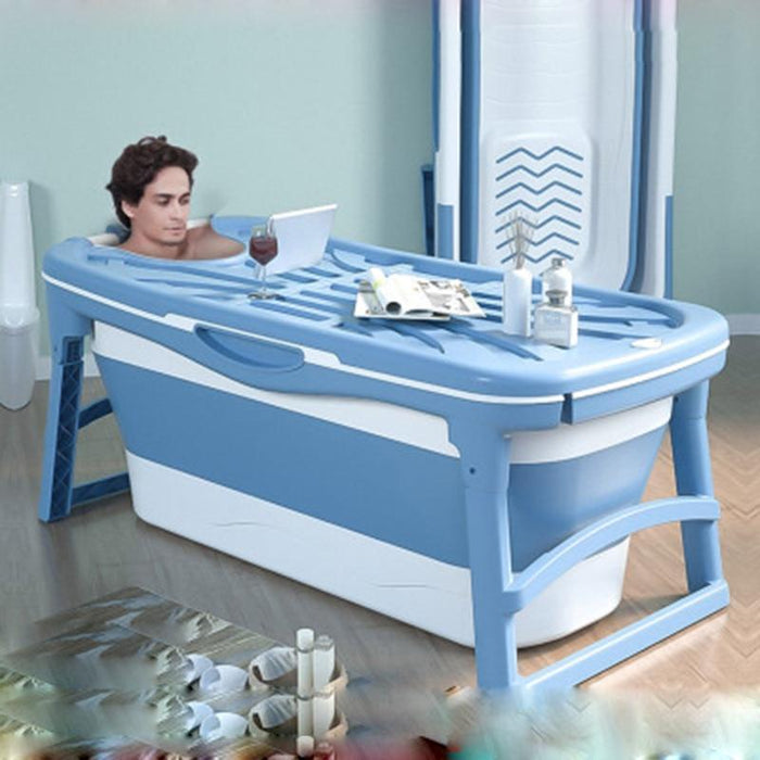 Large Foldable Stand Alone Portable Bathtub For Adults | Zincera