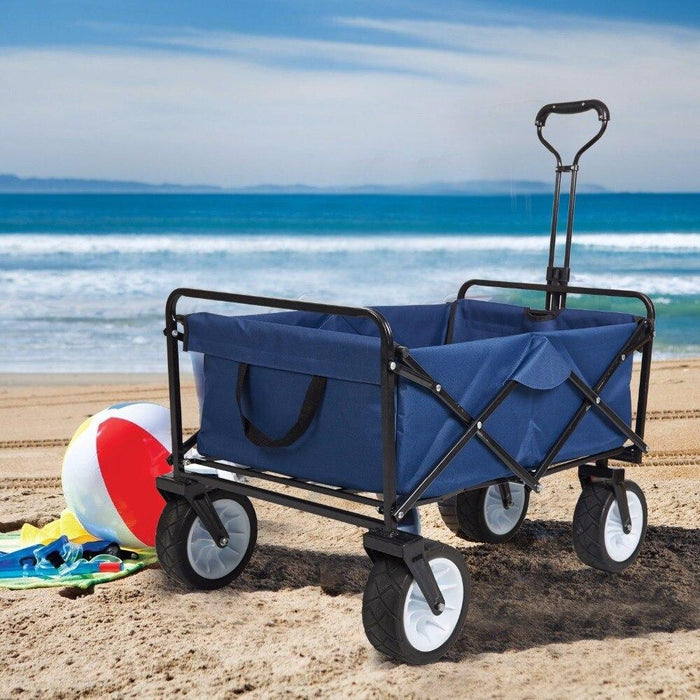 Heavy Duty Collapsible Folding Utility Beach Wagon All Terrain Cart