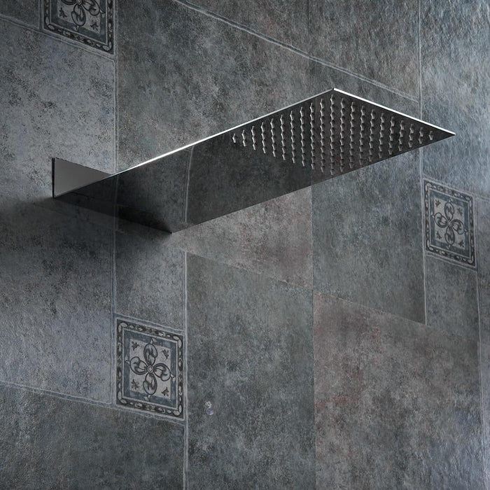 Square Rainfall Ceiling Shower Head Stainless Steel