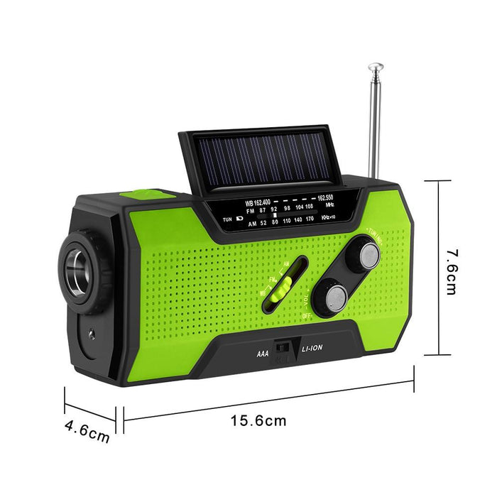 Solar Powered Emergency Hand Crank Survival Radio
