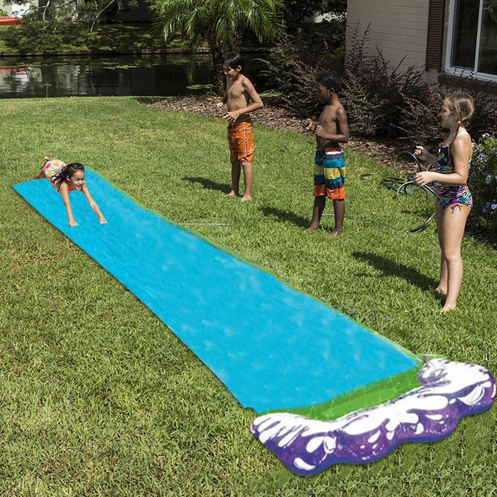 Long Kids Racing Home Water Slide 15'