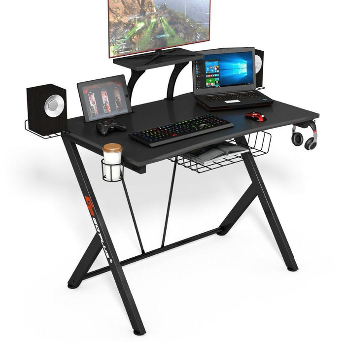 Large Corner Gaming Black Computer Desk 52"