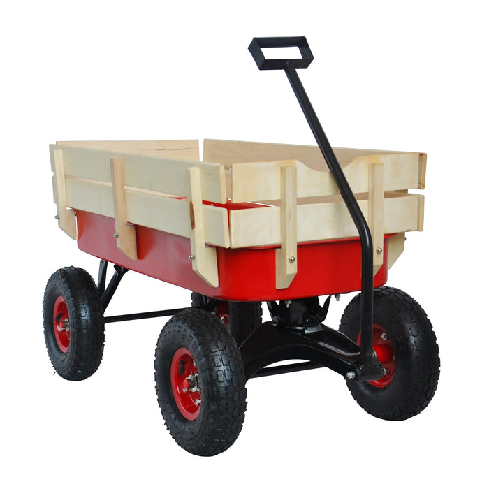 Heavy Duty Outdoor Foldable Kids Red Wagon
