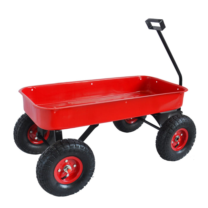 Heavy Duty Outdoor Foldable Kids Red Wagon