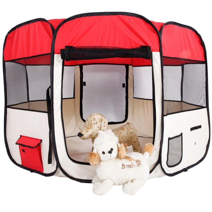 Portable Indoor Dog And Cat Playpen Kennel 35"