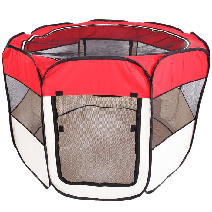 Portable Indoor Dog And Cat Playpen Kennel 35"