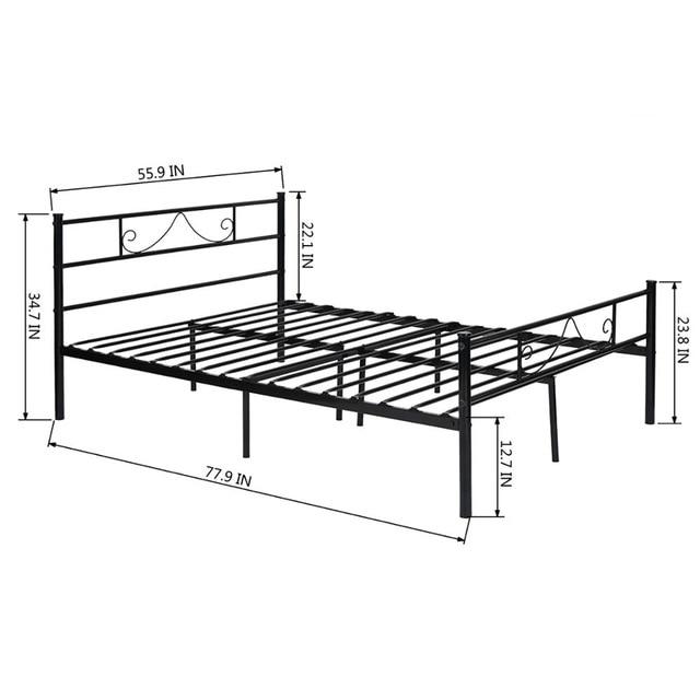 Premium Black Platform Metal Bed Frame