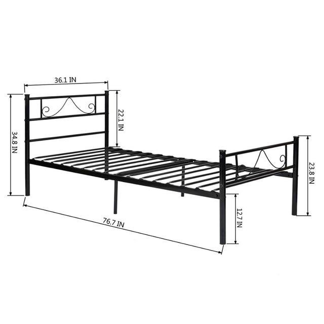 Premium Black Platform Metal Bed Frame