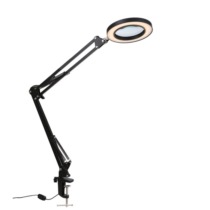 Flexible LED Lighted Magnifying Desk Glass Lamp