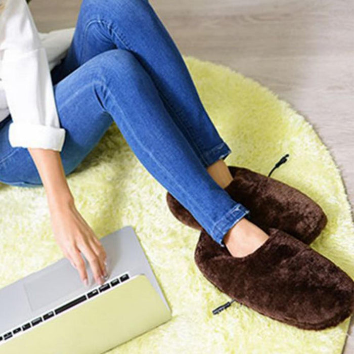 Comfortable Electric Heated Men / Women Slippers