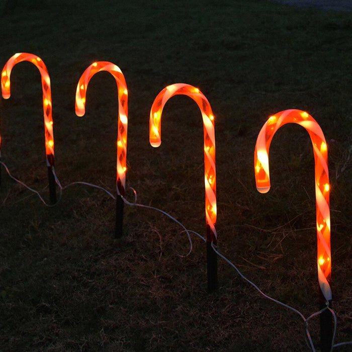 Outdoor Lighted Candy Cane Christmas Lane Pathway Lights