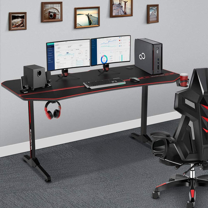Large Ergonomic Home Gaming Computer Table Desk 63 in