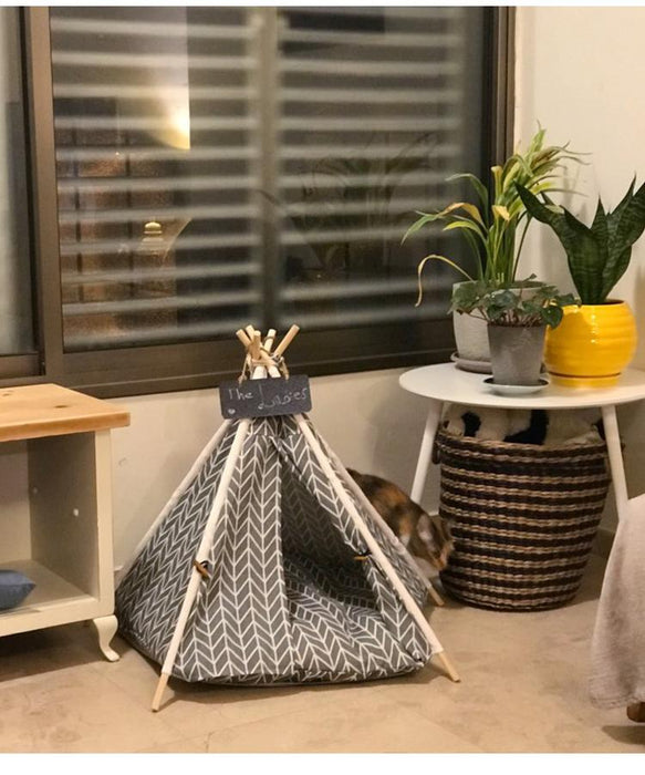 Large Pop Up Pet Dog Teepee Bed Tent