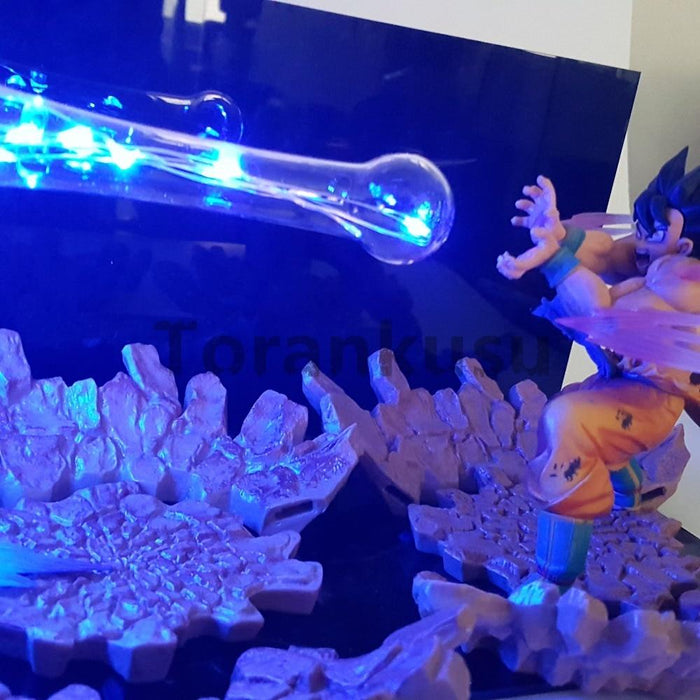 Son Goku Kamehameha Led Explosion Scene DIY Figurine - DBZ Saiyan