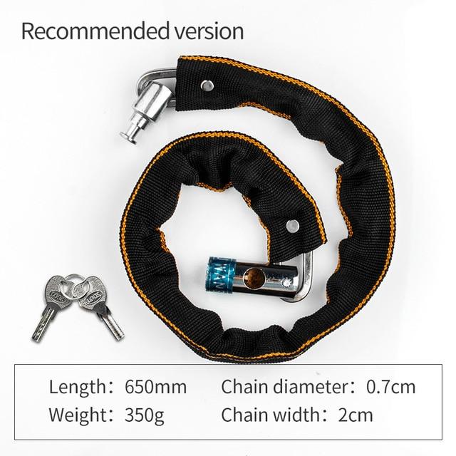 Foldable Bike Chain Cable Metal Lock