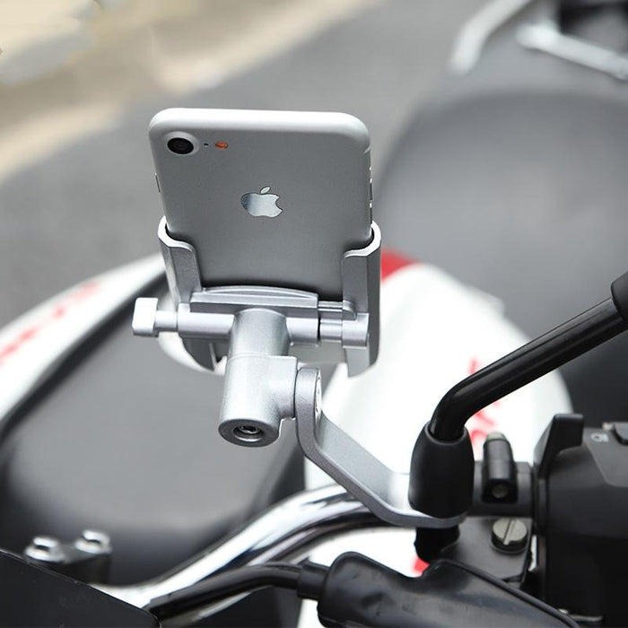 Motorcycle Cell Phone Holder Handlebar Mount Aluminum Alloy