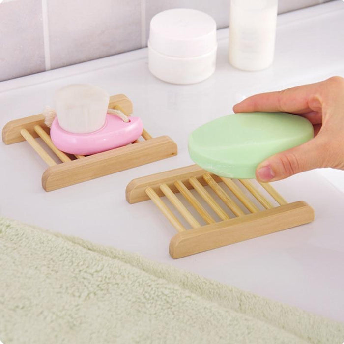 Wooden Shower Bar Soap Holder Dish