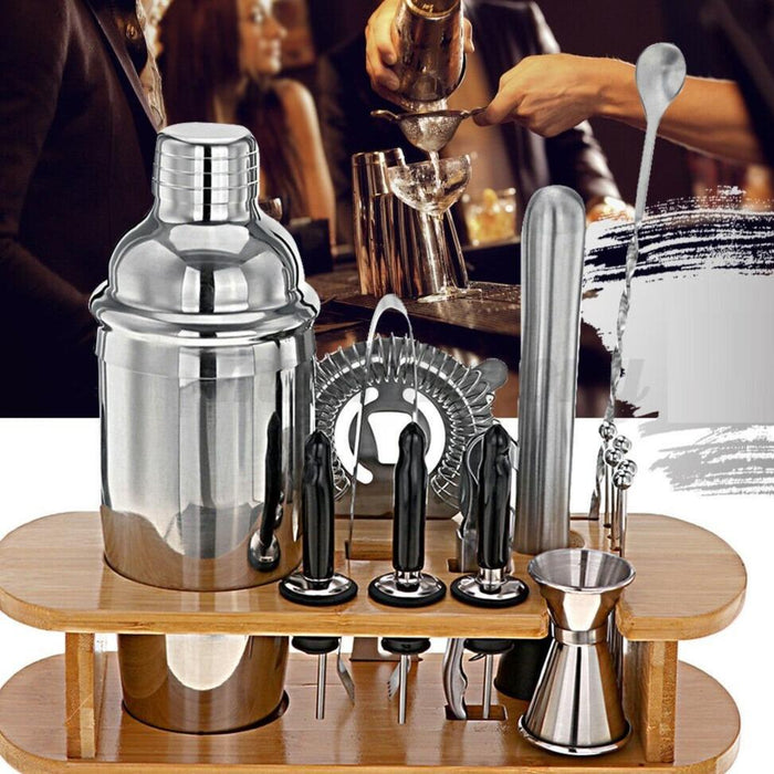 Professional Bartender Tool Kit Cocktail Shaker Making Parisian Bar 17pc