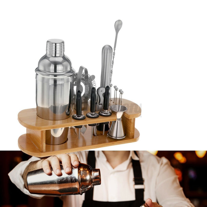 Professional Bartender Tool Kit Cocktail Shaker Making Parisian Bar 17pc