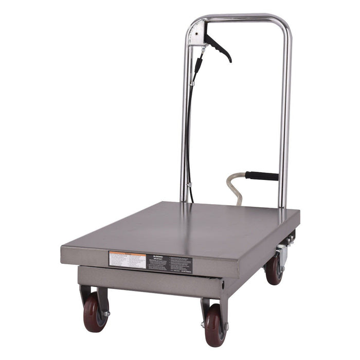 Rolling Hydraulic Table Lift Rolling Cart 500 lb Capacity