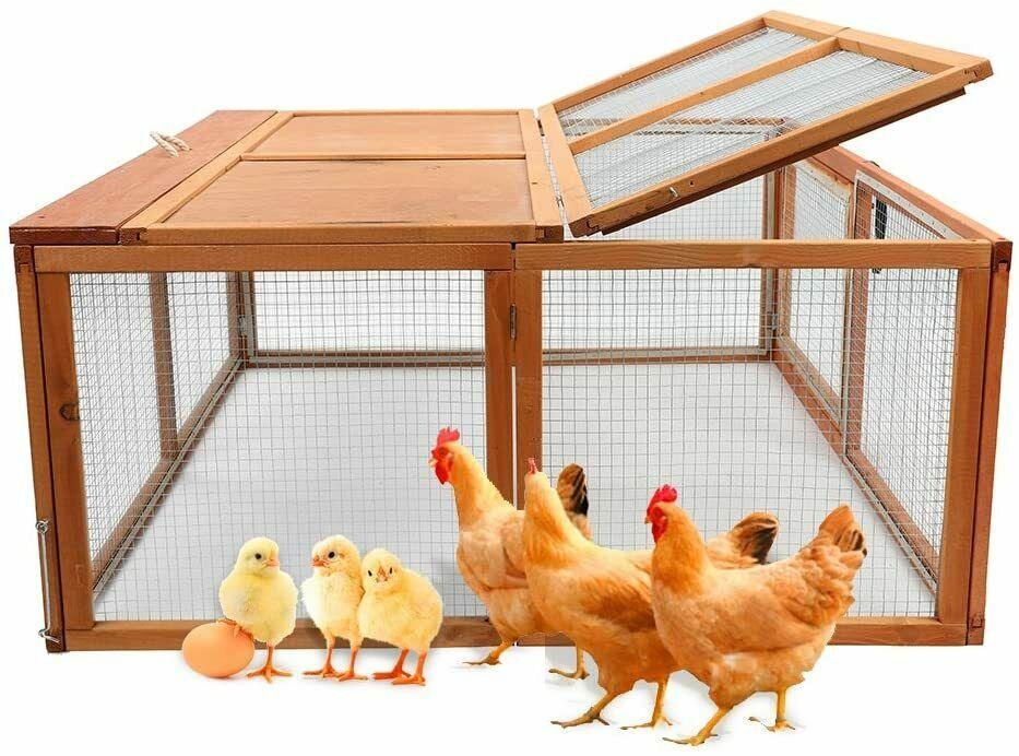 Small Portable Wooden Backyard Chicken Coop House