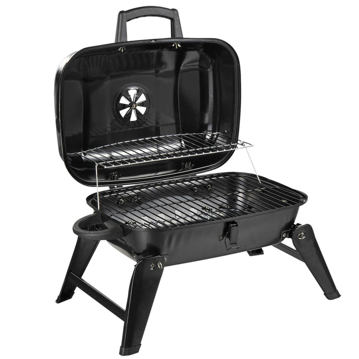 Portable Compact Outdoor Tabletop Backyard Charcoal BBQ Grill