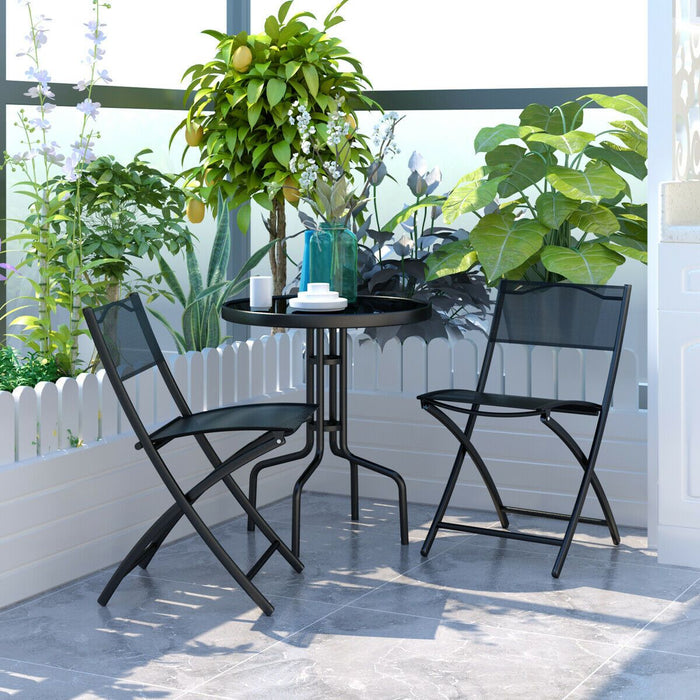 Outdoor Patio Table And Chair 3 Piece Bistro Set