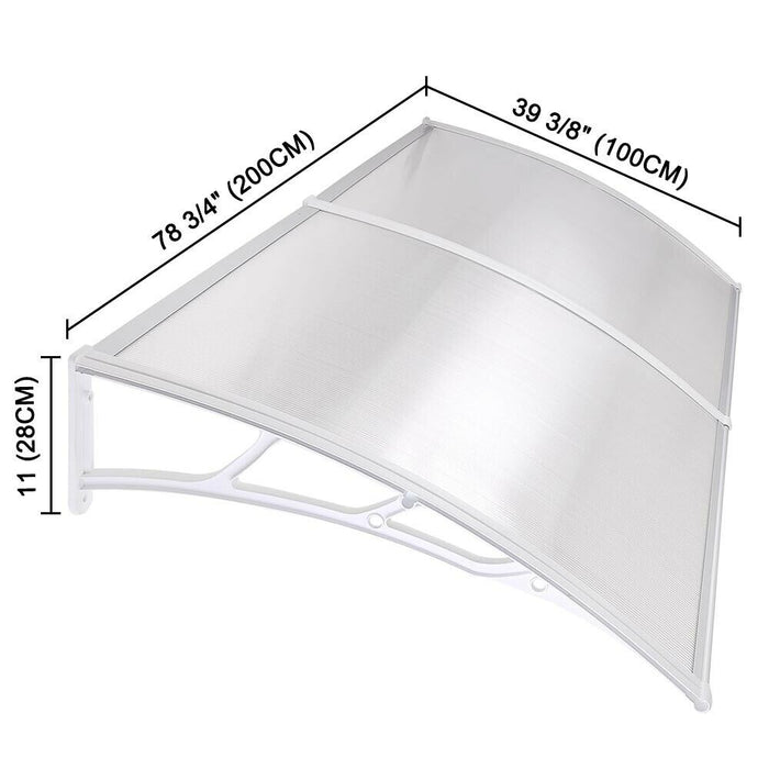 Large Retractable Over Door Canopy Awning 78" x 39"