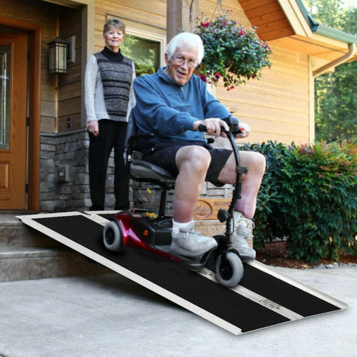 Portable Elderly Handicap Home Wheelchair Threshold Ramp