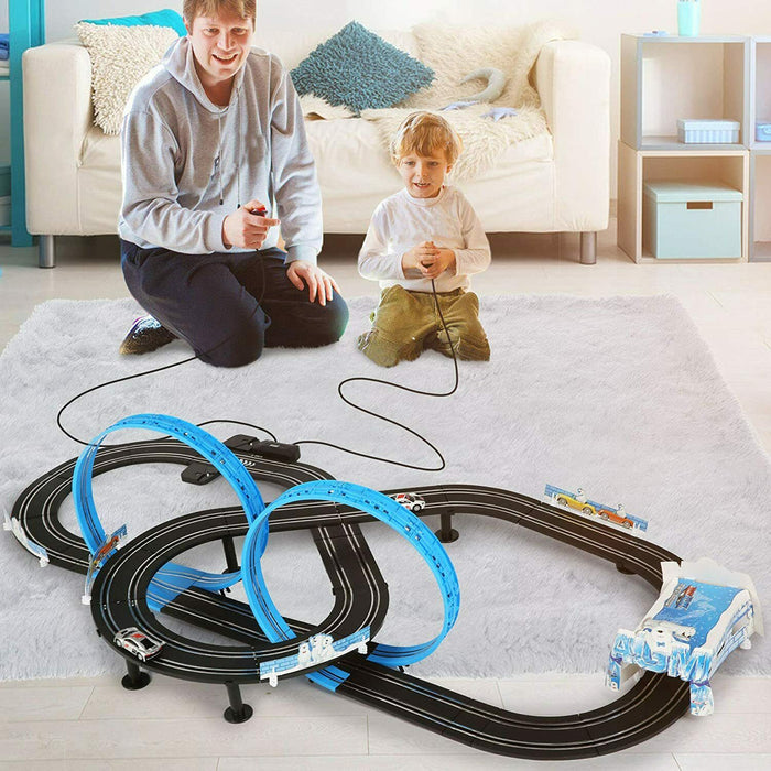 Kids Electric Slot Toy Race Car Track Set 20 Ft