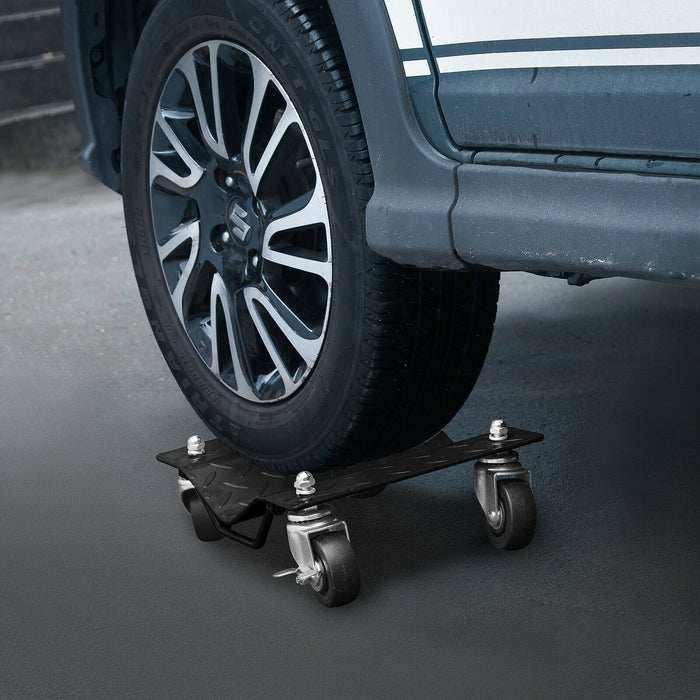 Heavy Duty Two Wheeler Car Moving Tire Caster Dolly