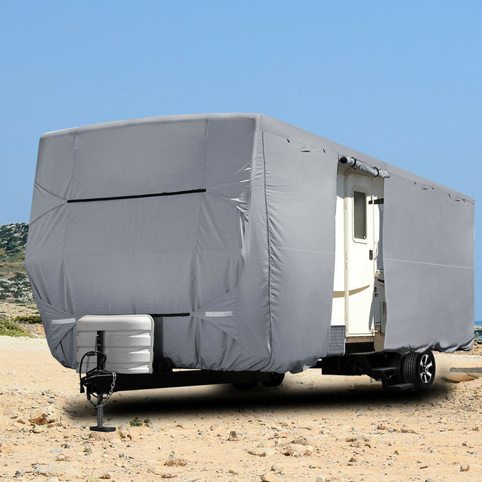 Waterproof RV Travel Trailer Camper Vehicle Storage Motorhome Cover