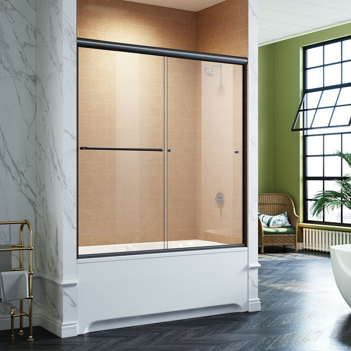 Semi Frameless Sliding Bathtub Glass Shower Door