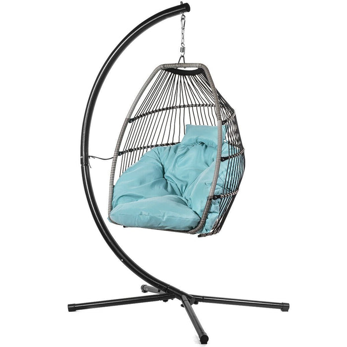 Large Spacious Outdoor Hanging Egg Chair With Stand