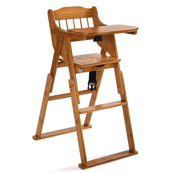 Modern Baby Wooden Foldable Feeding High Chair