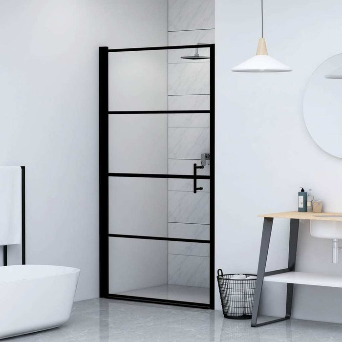 Premium Single Shower Stall Black Frame Bathroom Glass Shower Door